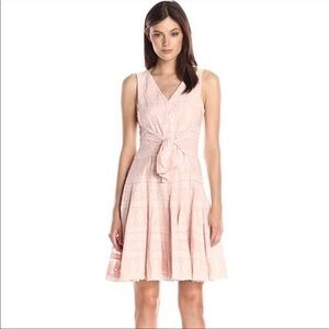 Rebecca Taylor SLEEVELESS EMBROIDERED GAUZE DRESS size 2